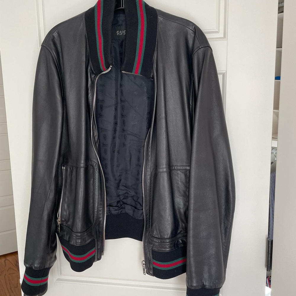 Men’s Gucci leather jacket